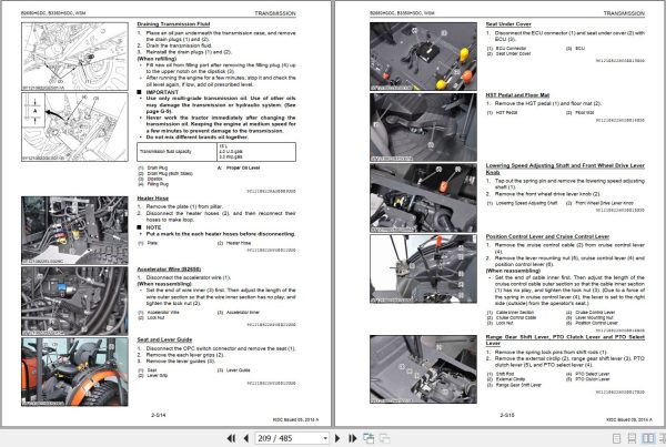 Kubota Tractor B2650 B3350 CAB Workshop Manual 9Y111 08221 2