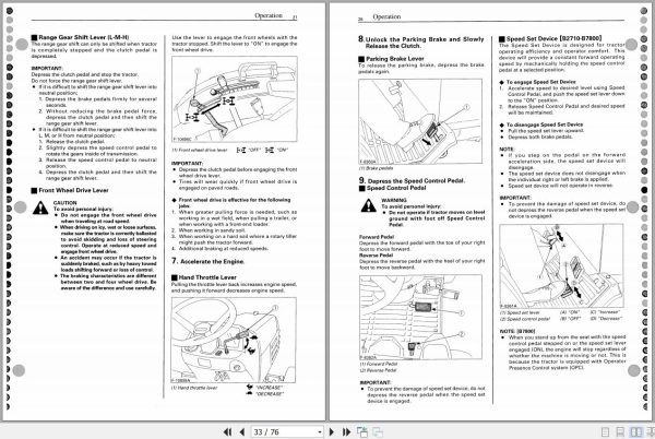 Kubota Tractor B2710 B2910 B7800 Operators Manual 6C170 6311 3 2