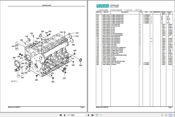 Kubota Tractor B2910HSD Parts Manual 2