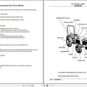 Kubota Tractor B3030HSD Parts Manual 1