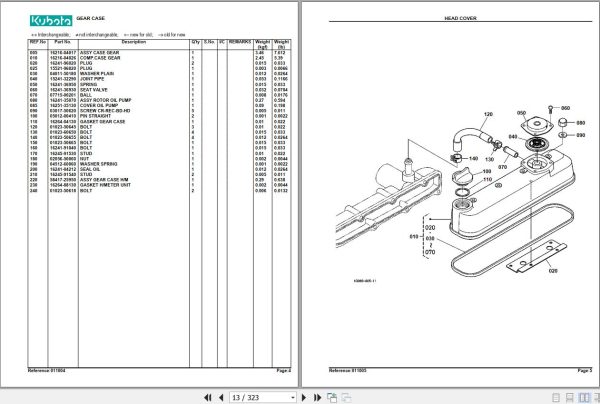 Kubota Tractor B3030HSD Parts Manual 2