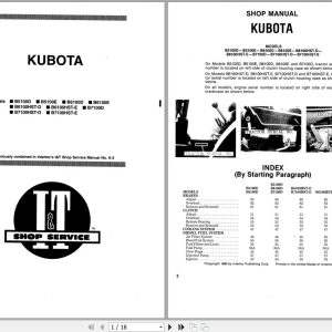 Kubota Tractor B5100 B7100 Service Manual 1