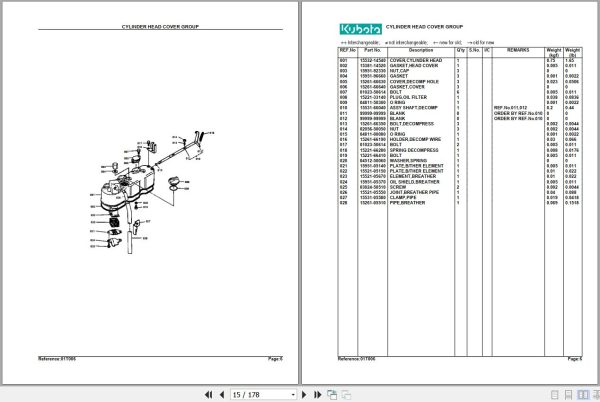 Kubota Tractor B5200D Parts Manual 2