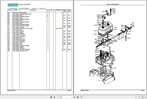 Kubota Tractor B6000 Parts Manual 2