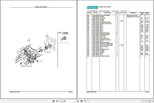 Kubota Tractor B6100E Parts Manual 2