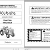 Kubota Tractor B6100HST B7100HST Operators Manual 66206 62915 FR EN 1