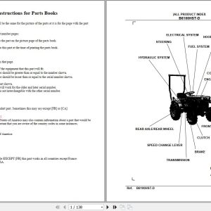 Kubota Tractor B6100HSTD Parts Manual 1