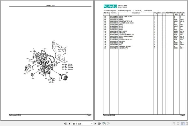 Kubota Tractor B6200D Parts Manual 2