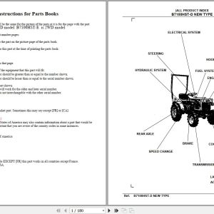 Kubota Tractor B7100HST D NEW TYPE Parts Manual 1
