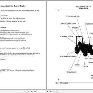 Kubota Tractor B7200HSTD Parts Manual 1