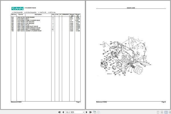 Kubota Tractor B7400HSD Parts Manual 2