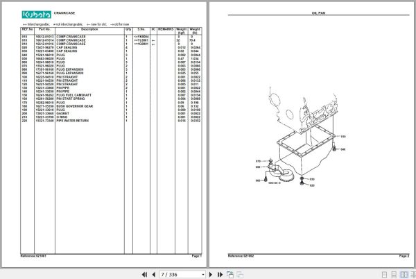 Kubota Tractor B7500D Parts Manual 2