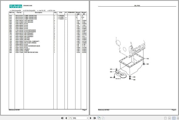 Kubota Tractor B7500HSD Parts Manual 2