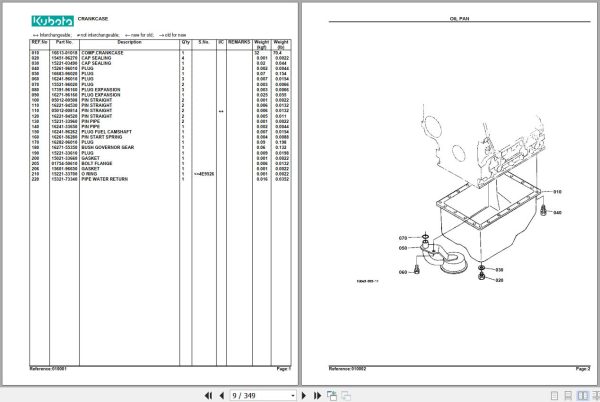 Kubota Tractor B7610HSD Parts Manual 2