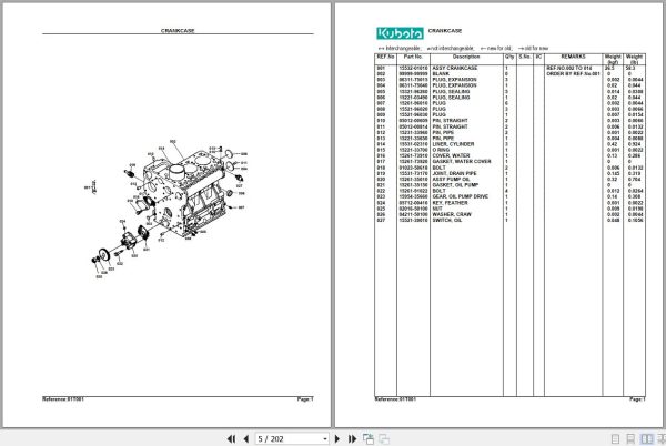 Kubota Tractor B8200DP Parts Manual 2