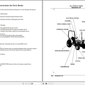 Kubota Tractor B8200HST Parts Manual 1
