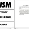 Kubota Tractor BX1800 BX2200 Workshop Manual 9Y011 12463 1