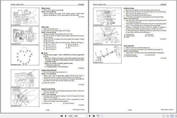 Kubota Tractor BX1800 BX2200 Workshop Manual 9Y011 12463 2