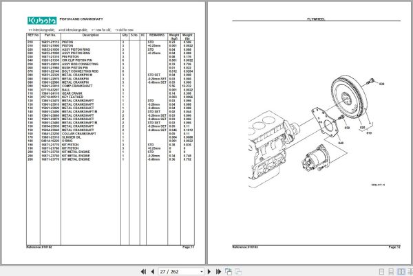 Kubota Tractor BX1830D Parts Manual 2