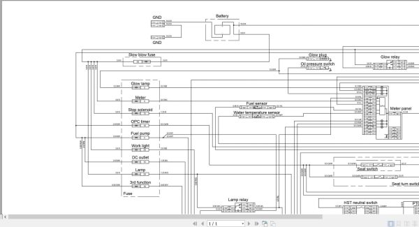 Kubota Tractor BX1880 BX2380 BX2680 High Res Wiring Diagram 1