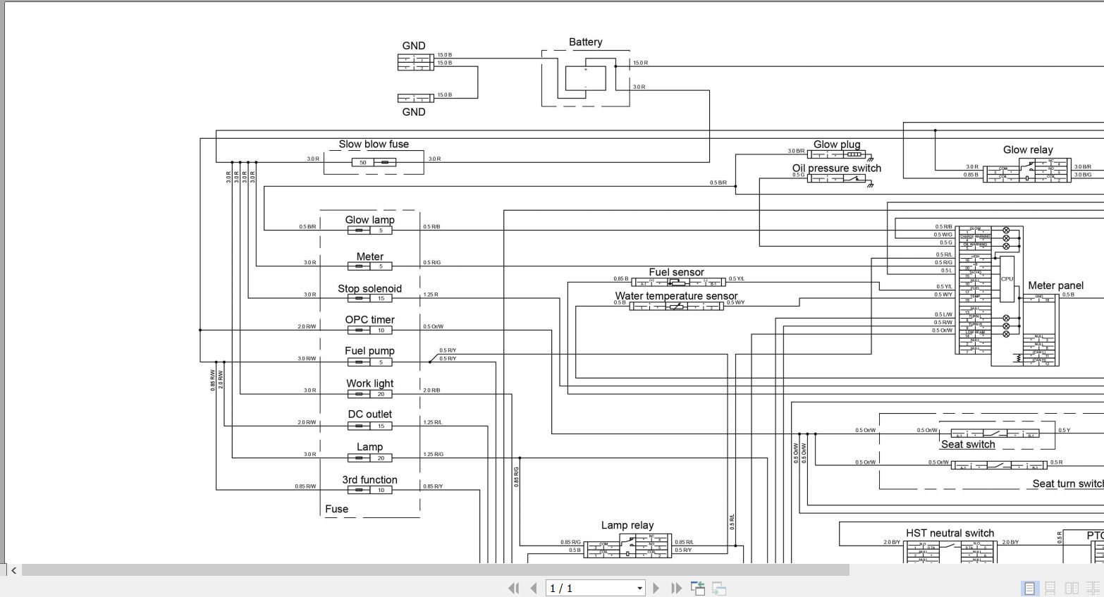 Kubota Tractor BX1880 BX2380 BX2680 High Res Wiring Diagram 1
