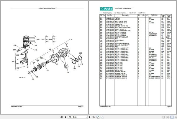 Kubota Tractor BX2200D 2meg Parts Manual 2