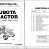 Kubota Tractor BX2350 BX2350 Operators Manual K2581 7121 2 1
