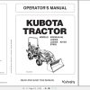 Kubota Tractor BX25DLB to BT602 Operators Manual K2792 7125 1 1
