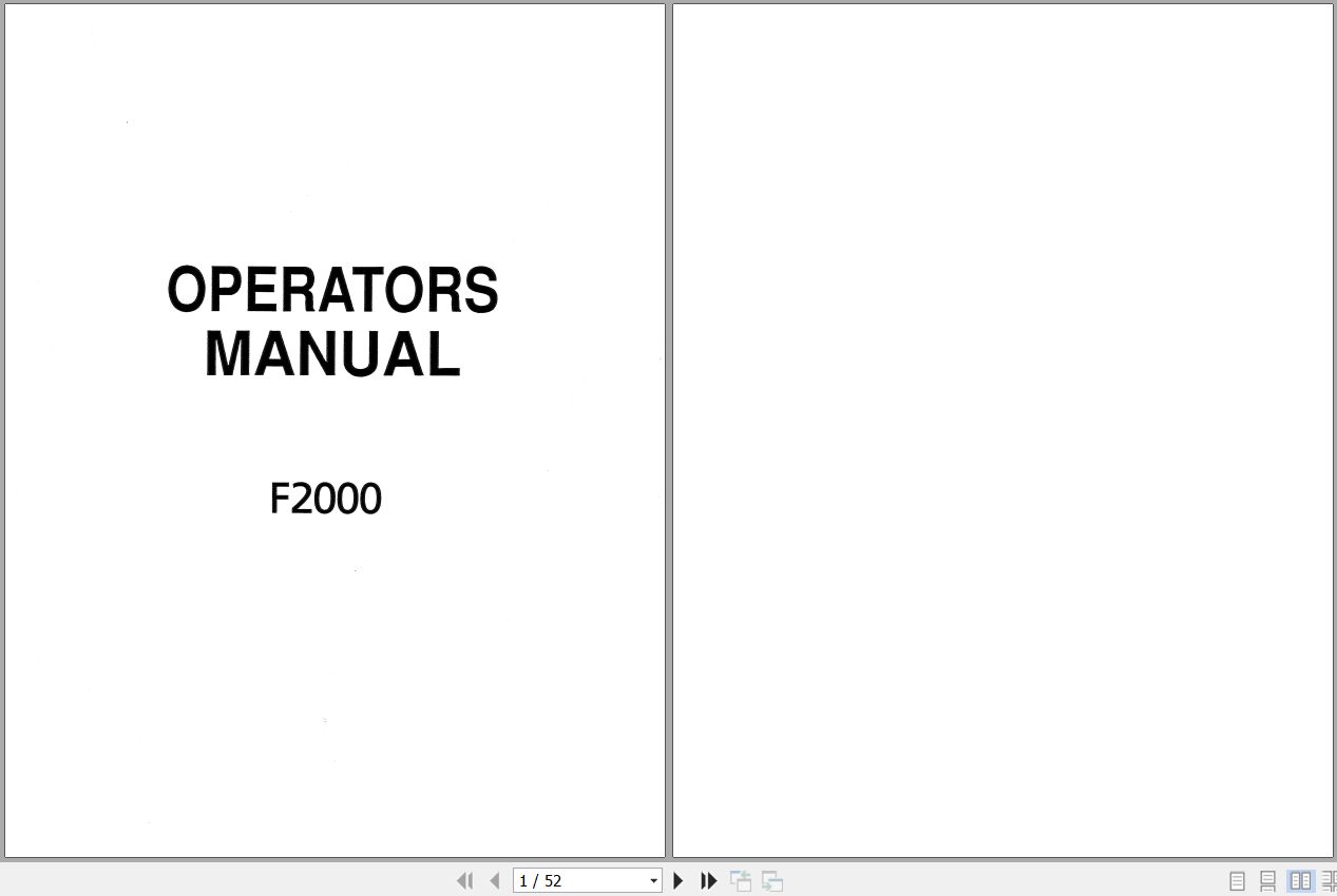 Kubota Tractor F2000 Operators Manual 1