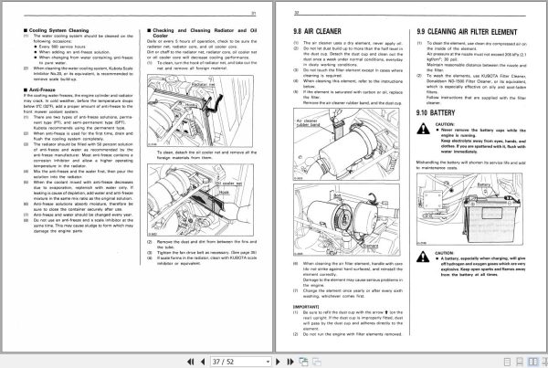 Kubota Tractor F2000 Operators Manual 2
