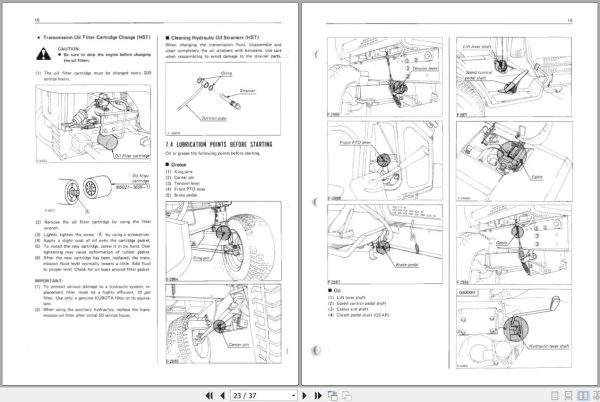 Kubota Tractor G3200 to G6200H Operators Manual 66021 6291 9 2