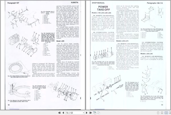 Kubota Tractor L185 to L355 Workshop Manual 2