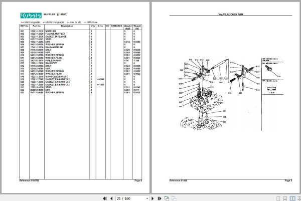 Kubota Tractor L185DT Parts Manual 2