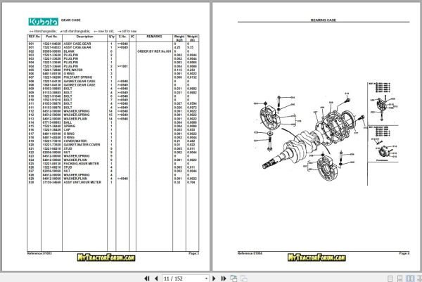 Kubota Tractor L185F Parts Manual 2