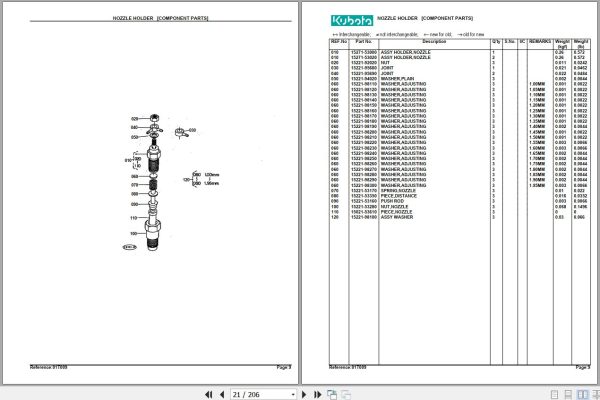 Kubota Tractor L2050F Parts Manual 2