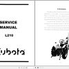 Kubota Tractor L210 Service Manual 70000 70210 1