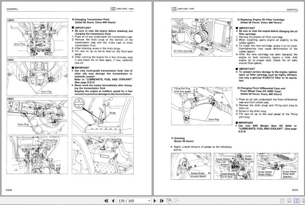 Kubota Tractor L2250 L2550GST L2850GST L3250 Workshop Manual 3