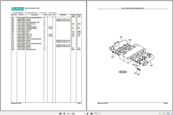 Kubota Tractor L235 Parts Manual 2