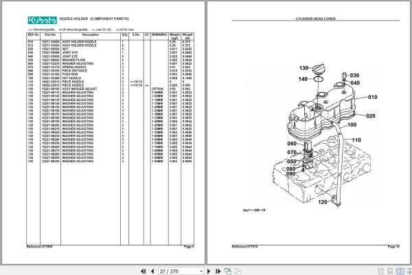 Kubota Tractor L2350DT Parts Manual 2
