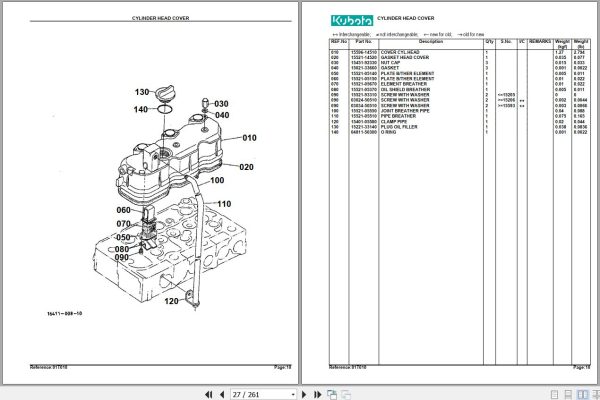 Kubota Tractor L2350F Parts Manual 2