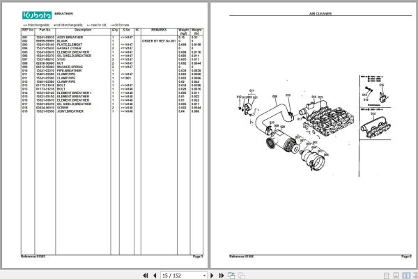Kubota Tractor L245F Parts Manual 2