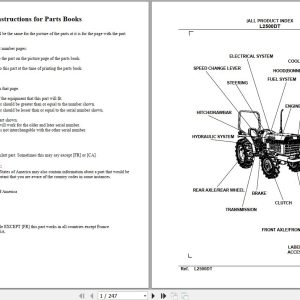 Kubota Tractor L2500DT Parts Manual 1