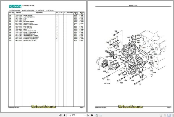Kubota Tractor L2600DT Parts Manual 2