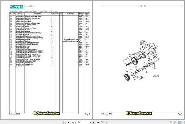Kubota Tractor L275 01 Parts Manual 2