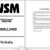 Kubota Tractor L2800 L3400 Workshop Manual 9Y011 13193 1