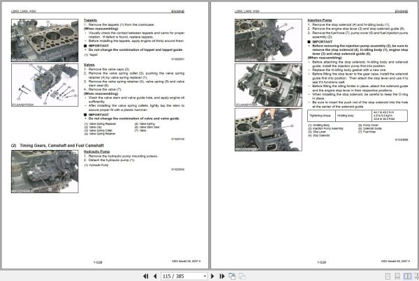 Kubota Tractor L2800 L3400 Workshop Manual 9Y011 13193 2