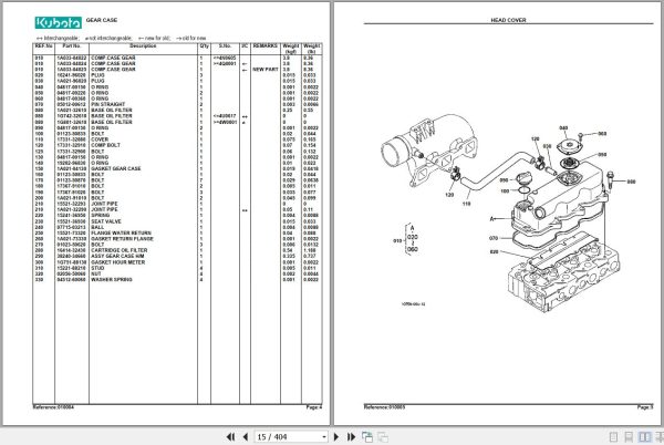 Kubota Tractor L2800DT Parts Manual 2