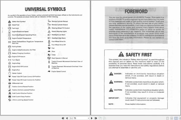 Kubota Tractor L2900 L3300 L3600 L4200 Operators Manual TA040 1971 1 1