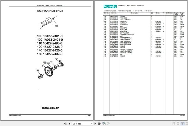 Kubota Tractor L3000DT Parts Manual 2