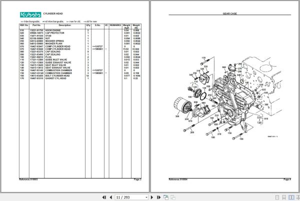 Kubota Tractor L3000F Parts Manual 2
